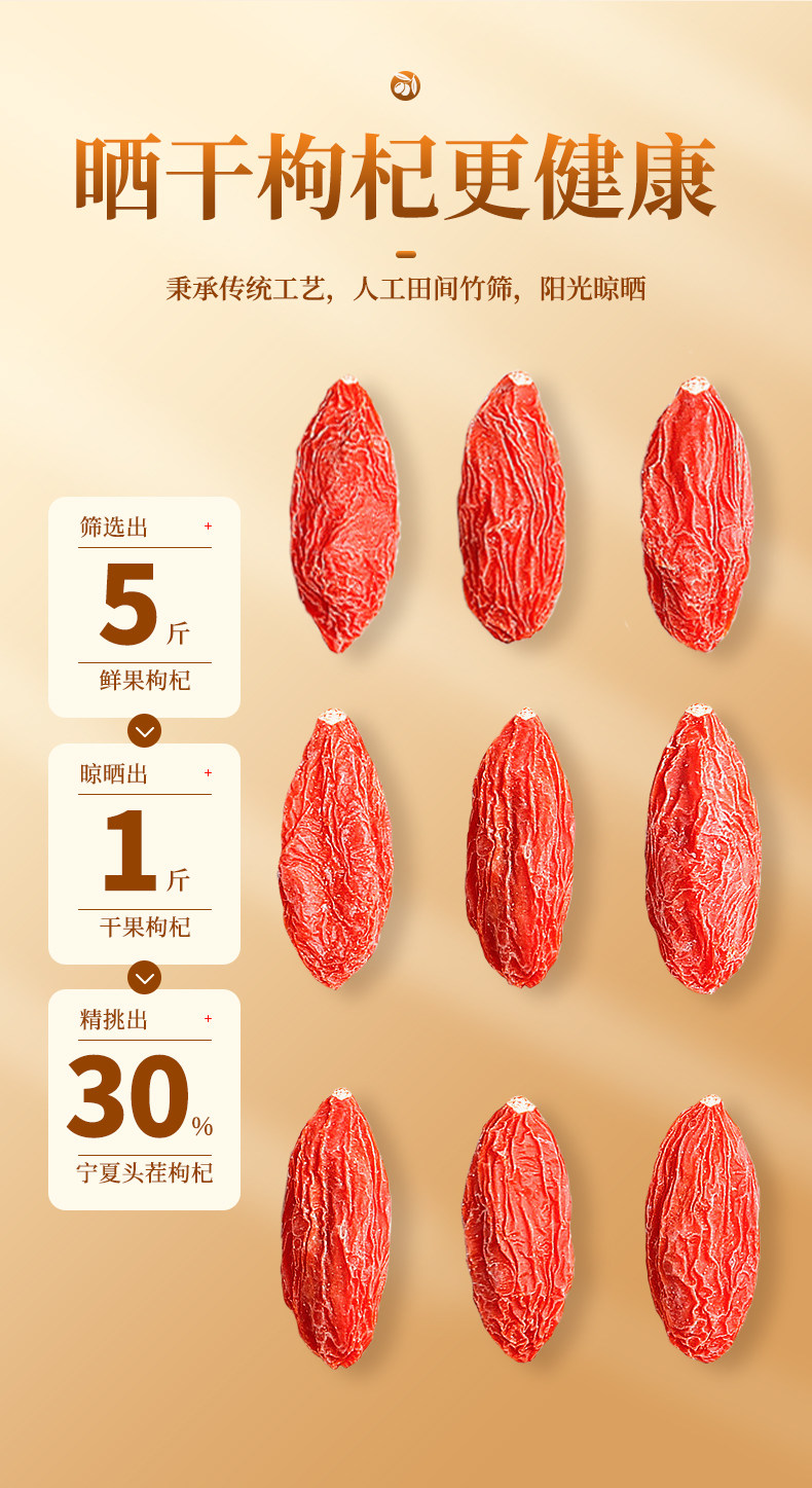 Premium Goji Berries Gou Qi Zi Large Grade Dried Wolfberry Fruit for Tea Soup and Soaking 500g Jar quality and texture