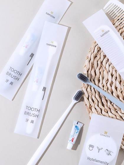 samzen心致酒店民宿一次性牙刷软毛牙刷牙膏牙具套装洗漱客房用品