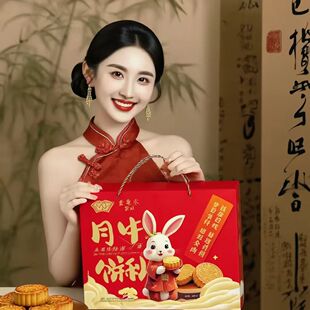 【4种口味800g/盒】中秋月饼礼盒