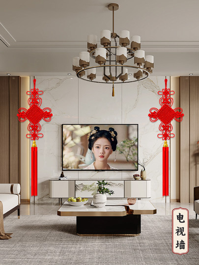 新过年中国结挂件客厅高档镇宅福字大号入户门玄关电视背景墙装饰