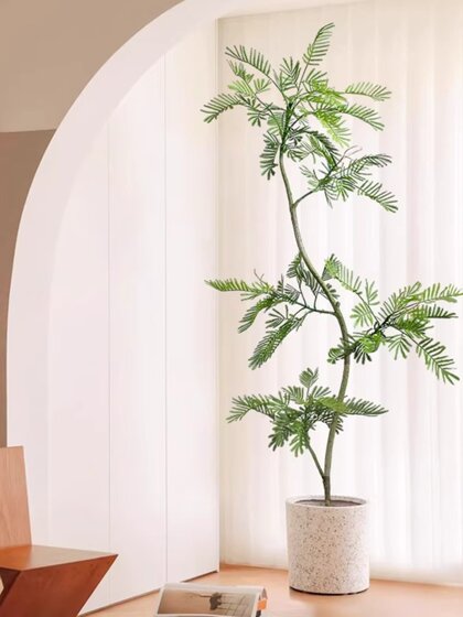Simulated Monkey-Eared Plant for Living Room, High-End Artificial Plant, Indoor Simulated Potted Plant, Large Floor-Standing Decorative Piece for Landscape Decoration
