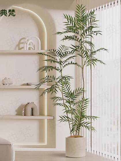 Top Ten Benefits of Artificial Green Plants: High-End Light Luxury Artificial Green Plants, Indoor Large-Scale Simulated Trees, Floor-Standing Bonsai Decoration