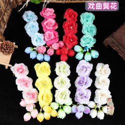 오페라와 댄스 바오토 용품 북경 오페라 의상 머리 장식 머리 장식 녹색 옷 꽃 소녀 클래식 귀 꽃 머리 꽃 머리카락