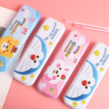 Back-to-school gift primary school student box iron box primary school boy and girl single-layer pencil box cute children kindergarten stationery