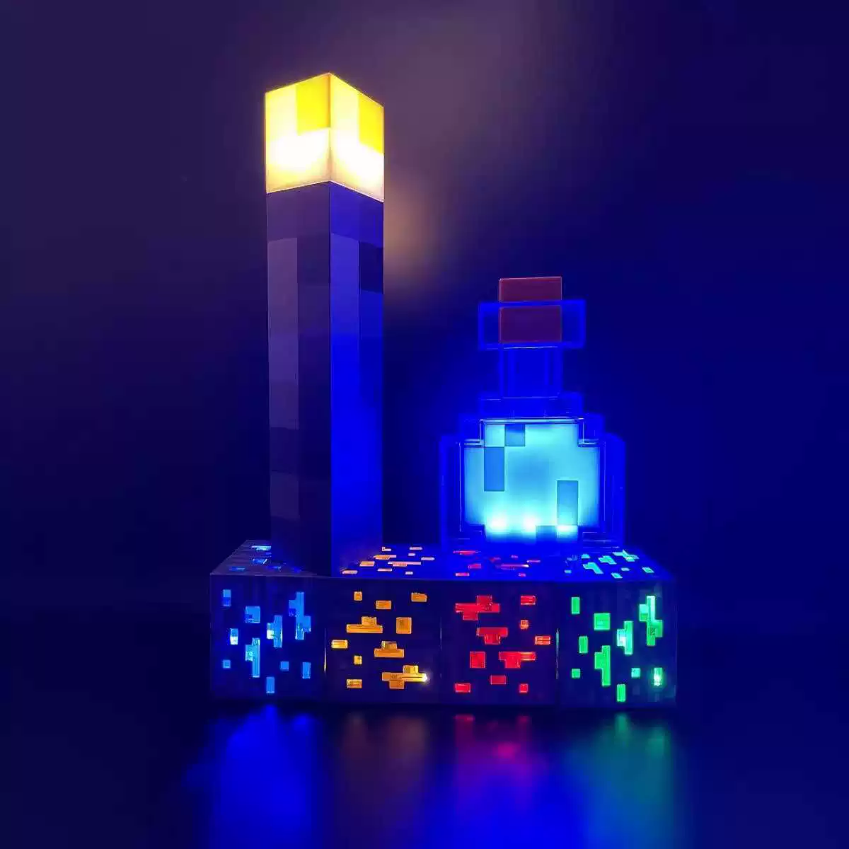 Ночник-факел My World в стиле игры, декоративный LED-факел, многоцветный и в виде брелока