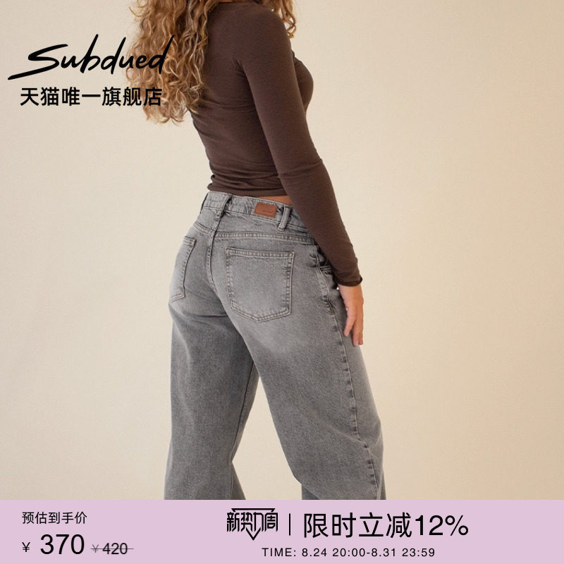Subdued Early Autumn Women's Low-Waisted Loose Wide-Leg Casual Jeans Subdued Early Autumn Women's Low-Waisted Loose Wide-Leg Casual Jeans