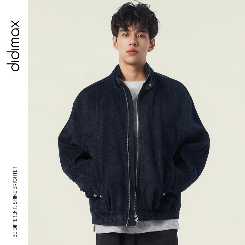 Didimax Autumn and Winter Jacket Men's 2026 New Casual Stand-Up Collar Short Textured Jacket Men's Spring W31089