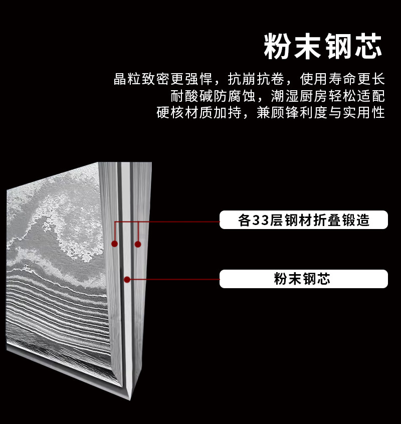 安享好物 安享A级轻片刀-朗马大马士革切片刀  