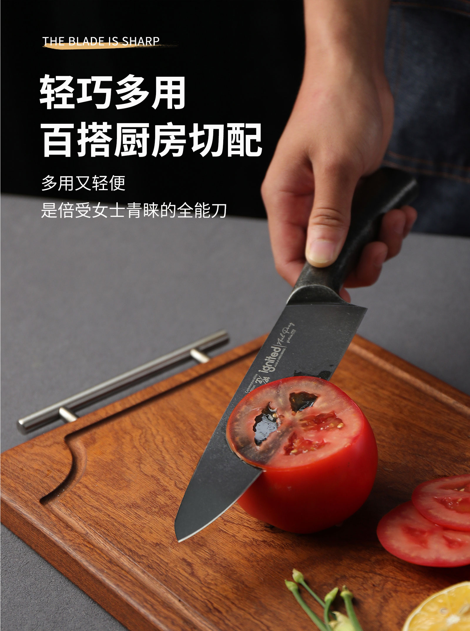 安享好物 安享C级主厨刀-朗马黑石洗主厨刀  