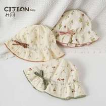 Baby hat summer baby sunshade lace hat baby girl outdoor sun protection basin hat childrens cute fisherman hat