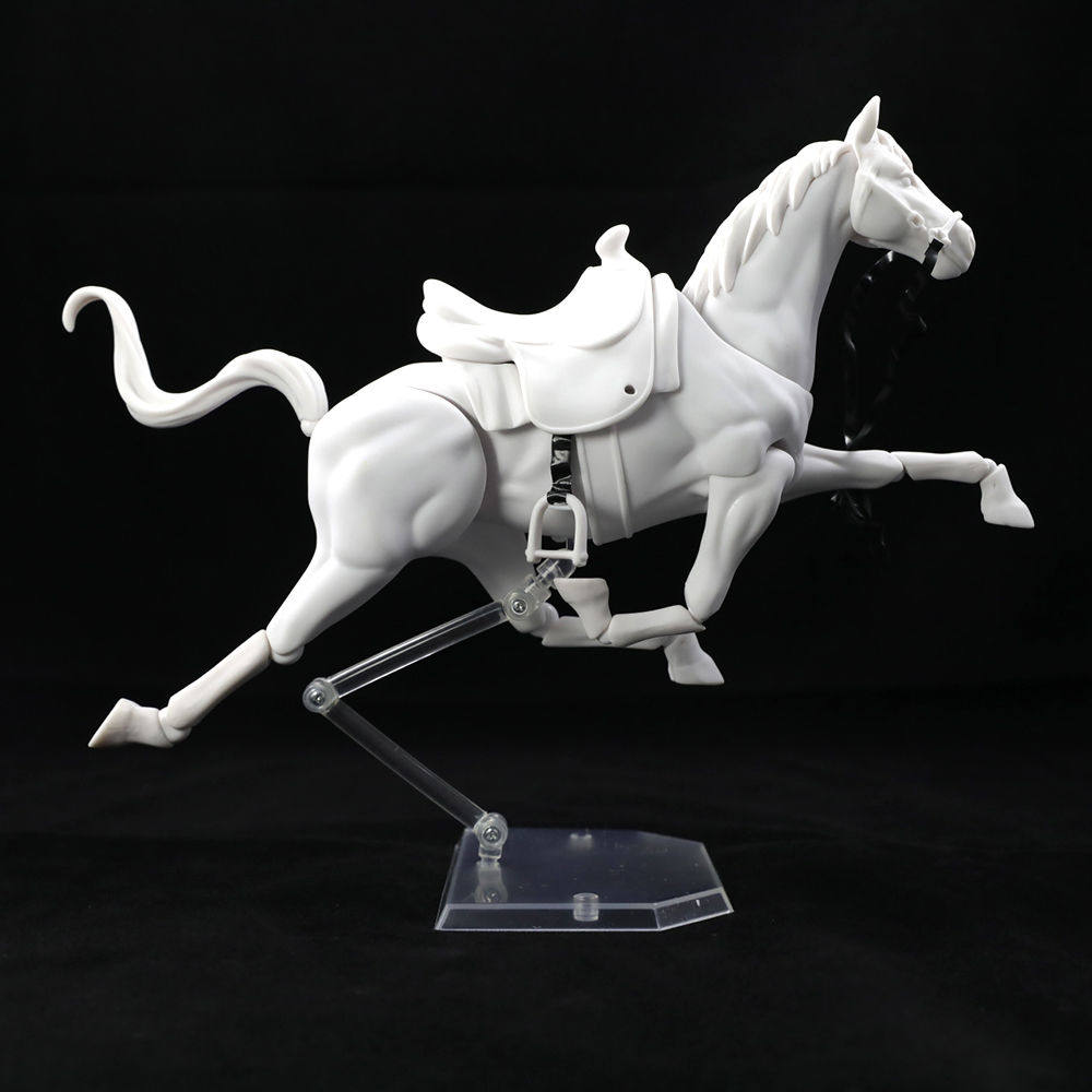 Ko advanced figma 490 brown horse white horse action figure: a