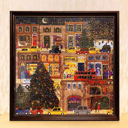 Galison Christmas Winter Lights Puzzle Solid Wood Photo Frame 500 Pieces Blooming Flowers Vintage Picture Frame Mounting Frame