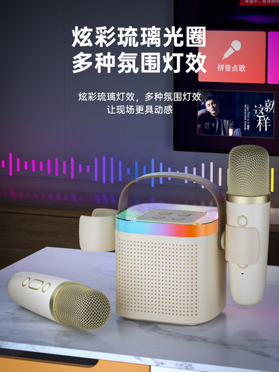 TANALAZ Tanula K8 Mikrofon Audio Integriertes Mikrofon Heim Karaoke Bluetooth Lautsprecher Liedtexte Anzeige Geschenk