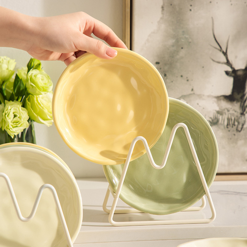 Cream-Colored Bone Dish Ceramic Household Small Plate Dining Table Plate Bone Dish Snack Plate Cream-Colored Bone Dish Ceramic Household Small Plate Dining Table Plate Bone Dish Snack Plate