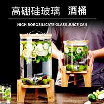 Bubble glass wine bottle bartending wine barrel beer beverage barrel with faucet fruit tea barrel juice barrel wine bottle