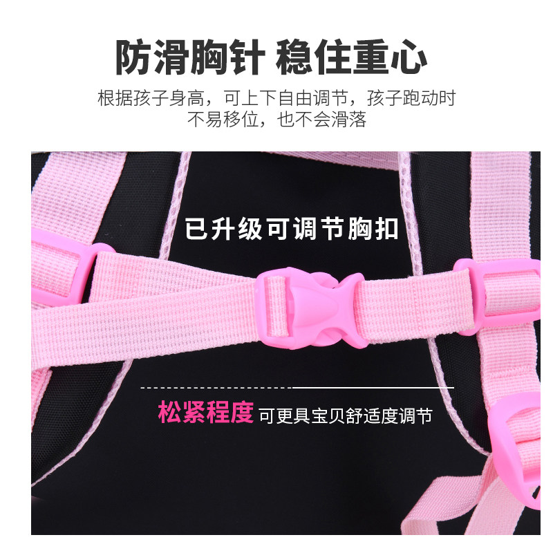 Stair-Climbing Trolley Schoolbag for Female Elementary School Students in Grades 2-6, Junior High School Students, Large Capacity, Easy to Reduce Burden, Six-Wheel Backpack