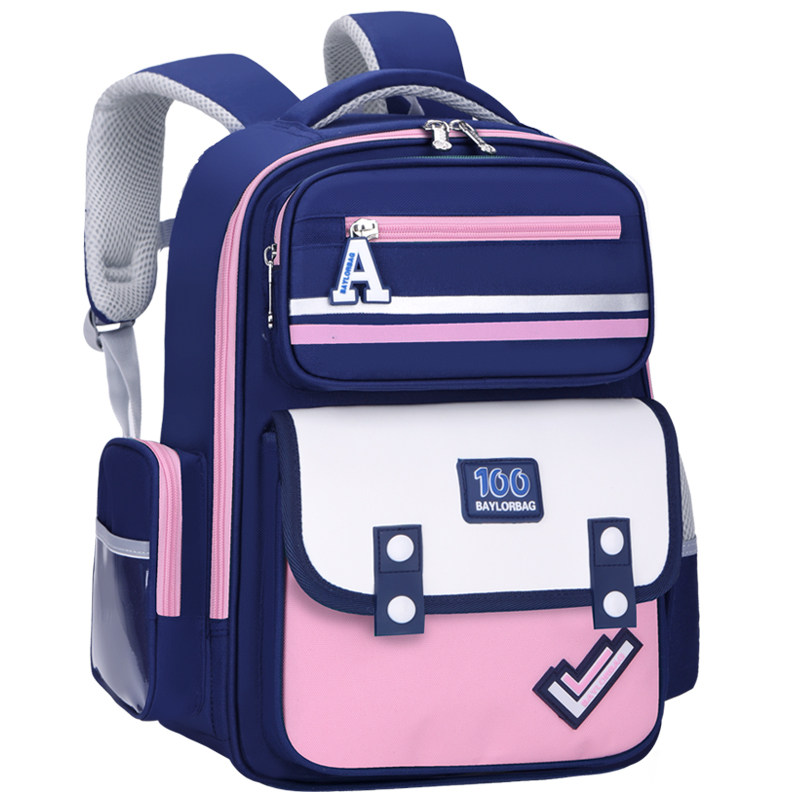 New Schoolbags for Children in Grades 1-3-6, Boys and Girls, Primary School Students in Grades 1, 2, 3 to 6, Lightweight British Style, Large Capacity, Burden-Reducing, 6-9-12 Years Old Backpacks