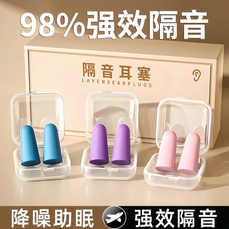 Earplugs for Sleeping, Super Soundproof and Noise-Reducing, Perfect for Studying, Preventing Snoring at Night, and Eliminating Noise for Both Men and Women
