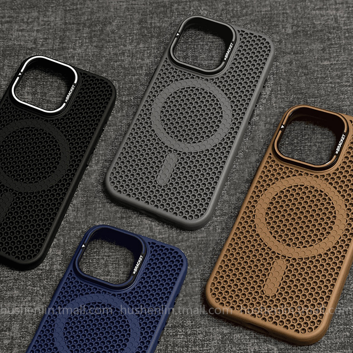 MagSafe磁吸蜂窝散热适用于iPhone17pro镜框支架苹果14智能机壳16ProMax新款15防指纹12高级13男女14plus防摔套