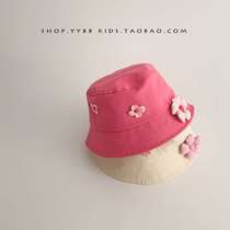 Baby Hat Spring and Autumn Flower Fisherman Hat Princess Style Super Cute Cute Girls Sun Shade Summer Basin Hat Trendy