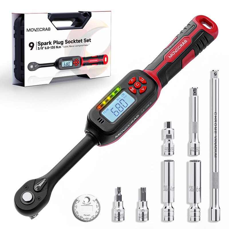 Movecrab Digital Torque Wrench Industrial Torque Motorcycle Bicycle Car Spark Plug Set Movecrab Digital Torque Wrench Industrial Torque Motorcycle Bicycle Car Spark Plug Set