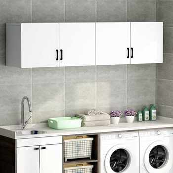 W8 kitchen wall cabinet wall cabinet roof cabinet solid wood storage cabinet sliding door bathroom storage cabinet balcony waterproof storage cabinet