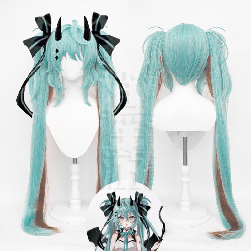 Xiaoyouyou V Family Hatsune Miku Miku Hatsune Little Raccoon Cosplay Wig with Simulated Scalp Top Tiger Mouth Clip Double Ponytails Xiaoyouyou V Family Hatsune Miku Miku Hatsune Little Raccoon Cosplay Wig with Simulated Scalp Top Tiger Mouth Clip Double Ponytails