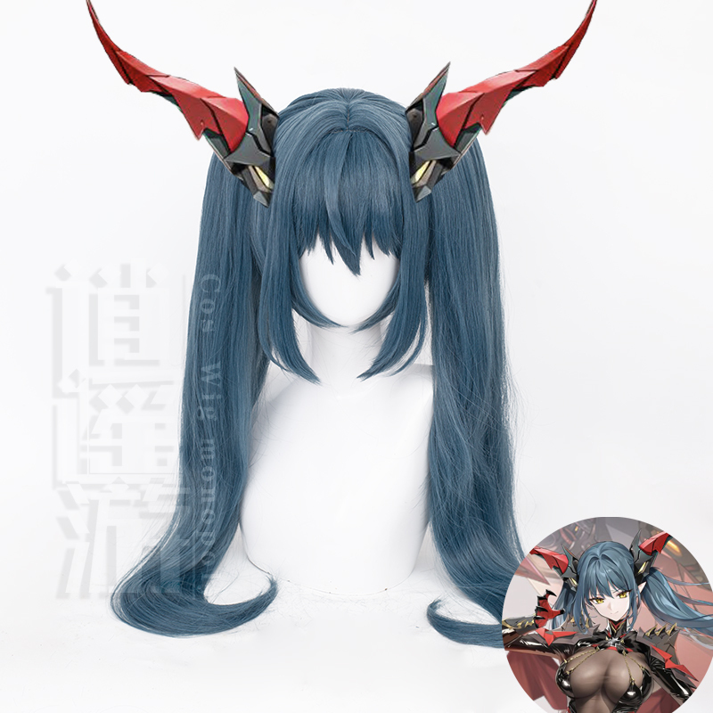 Free-Spirited Journey Azur Lane Regensburg Cosplay Wig with Realistic Scalp, Tiger Mouth Clip, Double Ponytails Cosplay