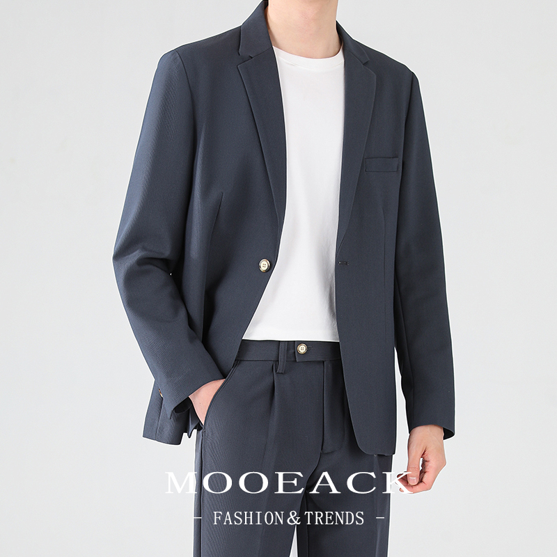 Casual Suit Men's Suit Jacket High-End Engagement Thin Spring and Autumn Drapey Small Suit Wedding Top Casual Suit Men's Suit Jacket High-End Engagement Thin Spring and Autumn Drapey Small Suit Wedding Top