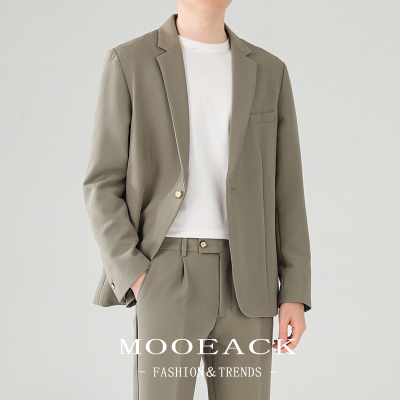 Spring and Autumn Casual Suits for Men, Loose and Drapey, Stylish and Trendy Korean-Style Suit Sets, Men's Jackets with a High-End Feel