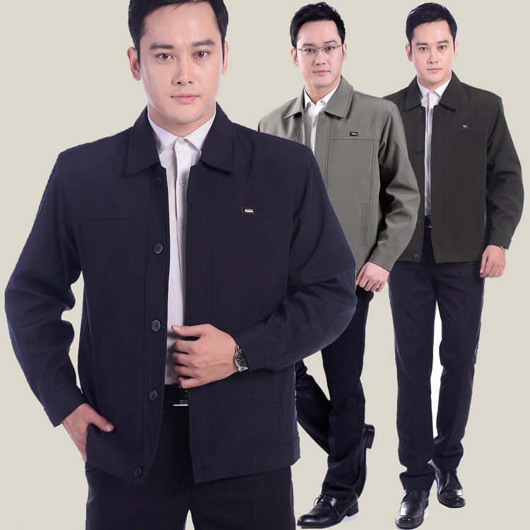 Hot selling lapel father middle-aged and elderly jackets men's tops elderly spring and autumn men's middle-aged outerwear