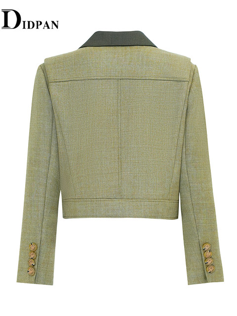 Idpan Outlet Short Jacket Winter New Fashionable Workplace Commuting Stylish and Professional Wool Blazer Same Style as in Shopping Malls