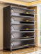Household storage cabinet Large capacity multi-layer dustproof living room floor storage rack Storage cabinet Bookcase Steel storage cabinet