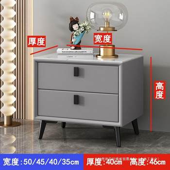 Bedside table bedroom wooden rock 01 simple lightweight luxury storage cabinet modern small storage cabinet promotion