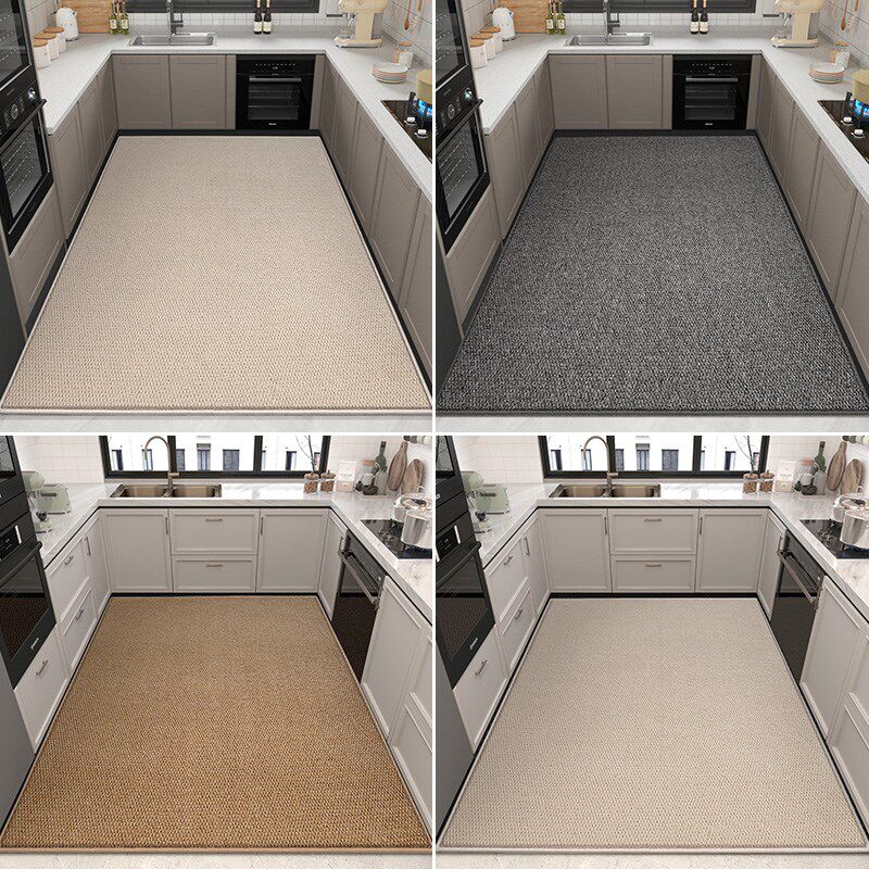 Kitchen floor mats, non-slip, oil-proof, wipeable, wash-free, absorbent floor mats, 2024 new model, special dirt-resistant, waterproof, full-cover carpet