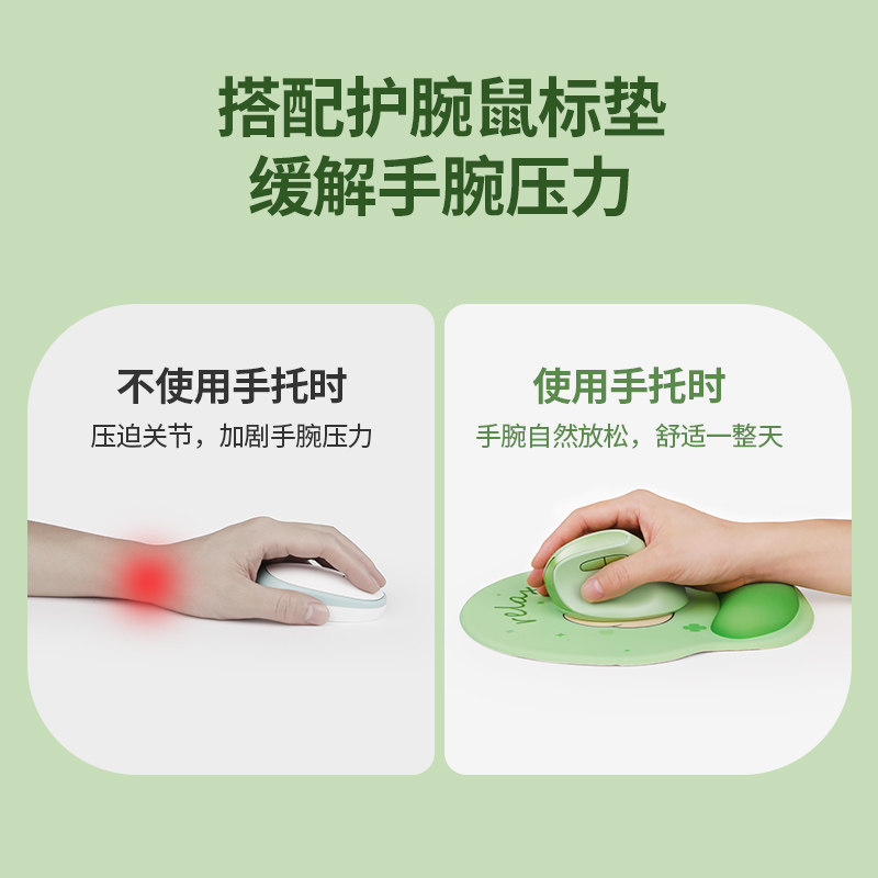 Bow Premium Ergonomic Vertical Mouse Dual-Mode Wireless Bluetooth Laptop Mouse Anti-Tenosynovitis for Girls Small Size