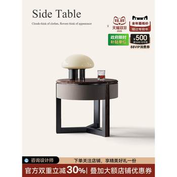 Chengjun north american black walnut corner table light luxury high-end home villa whole house furniture with designer side table