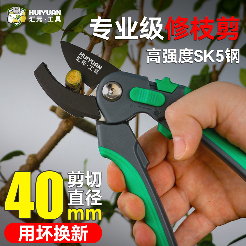 汇元高档果枝剪修枝剪刀园艺剪花边剪果树剪刀家用省力园林用剪刀