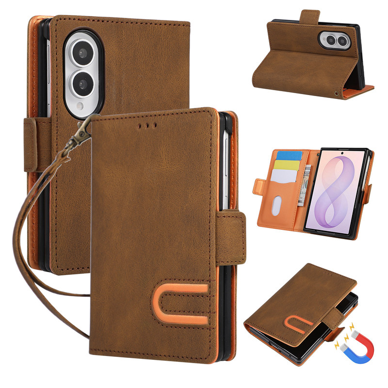 High-End Cowhide Leather Case with Card Slot Suitable for Samsung Galaxy Z Fold8, Matte Retro Style with a Premium Feel, Simple and Dirt-Resistant, Oil-Proof, Business Flip Cover with Stand, Anti-Drop Protective Case High-End Cowhide Leather Case with Card Slot Suitable for Samsung Galaxy Z Fold8, Matte Retro Style with a Premium Feel, Simple and Dirt-Resistant, Oil-Proof, Business Flip Cover with Stand, Anti-Drop Protective Case