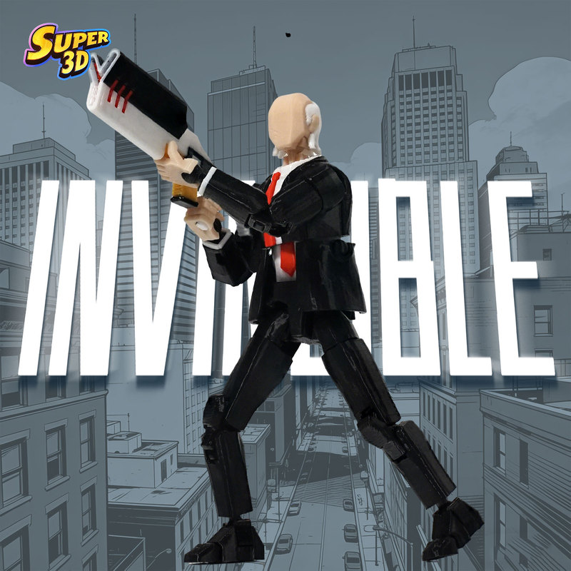 3D Printed Invincible Young Hero Director Cecil Multi-Jointed Action Figure Toy Model Toy Finished Product