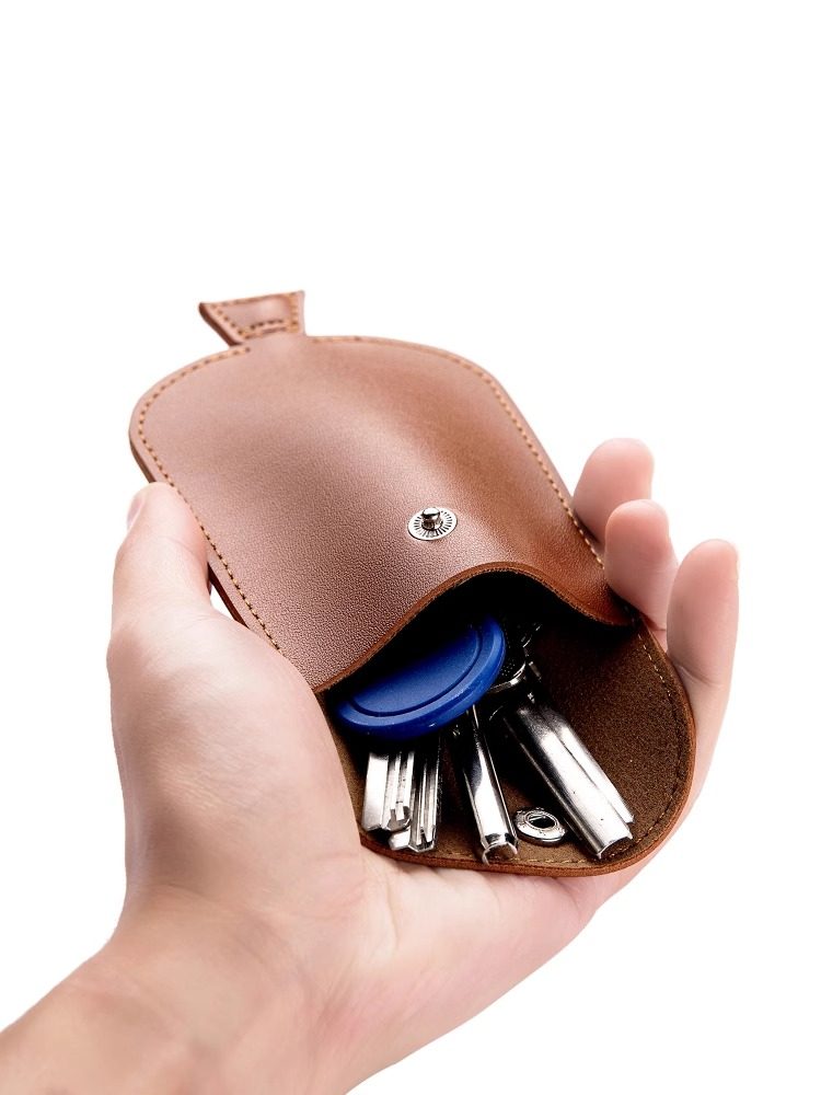 Korean Cute Home Key Bag for Women, Compact, Large-Capacity, Multi-Functional Car Keychain, Pull-Type Simple Key Bag, Trendy