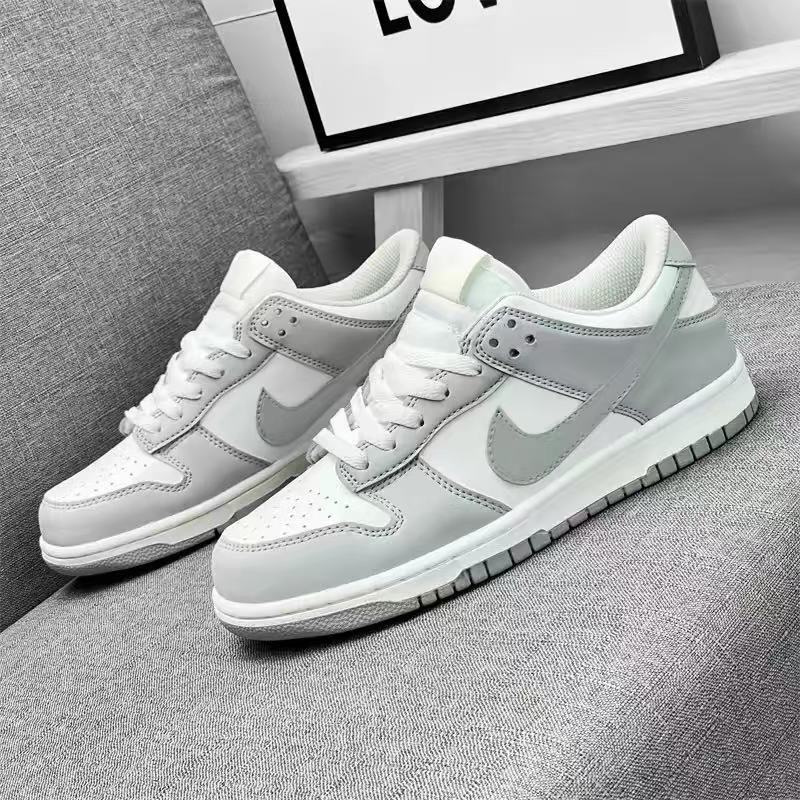 Aj Men's Shoes Dunk White and Gray Low-Top Sneakers Putian Aj1Low Summer Outdoor Sports Casual Shoes Couple Style Women's Shoes