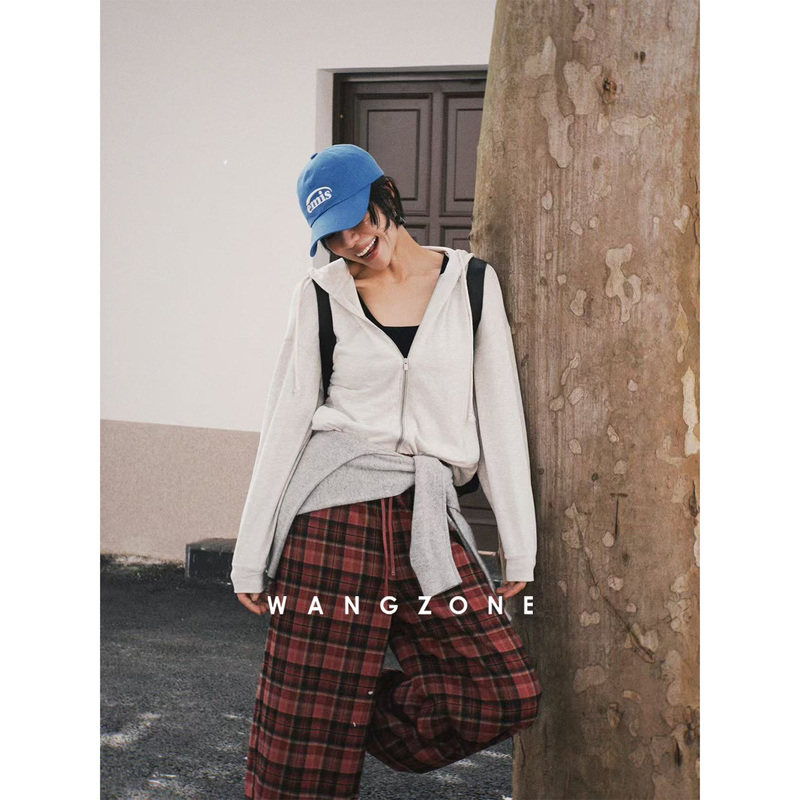 Wang Zone| "Little Thin Man" Hoodie Cloud-Like Soft Vintage Relaxed Hooded Zipper Sweatshirt Jacket Wang Zone| "Little Thin Man" Hoodie Cloud-Like Soft Vintage Relaxed Hooded Zipper Sweatshirt Jacket