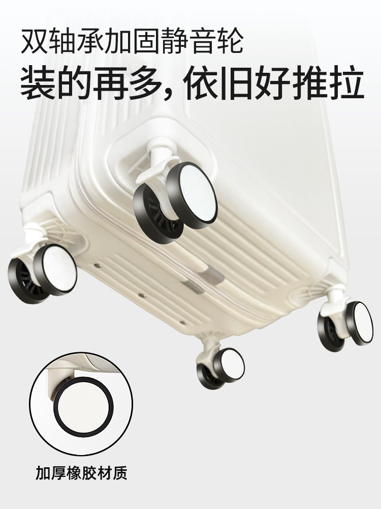 Wide Handle Suitcase for Women 2025 New Model 20-Inch 24-Inch Trolley Case Small Carry-On Luggage with Combination Lock Travel Leather Suitcase for Men