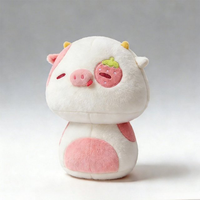 Yunnan Mushroom Pig Strawberry Cow Pig Plush Toy Doll Sleeping Pillow Stuffed Toy for Girlfriend New Year Gift