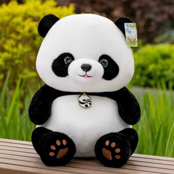 Authentic Panda Plush Toy, Realistic and Cute, Giant Panda Stuffed Animal, Gift for Boys and Girls on Their Birthdays