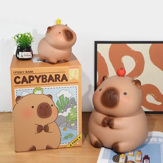 Children's New Kapibara Piggy Bank, Popular Online, Cute Cartoon Design, Anti-Drop, Suitable for Boys and Girls, New Year Gift