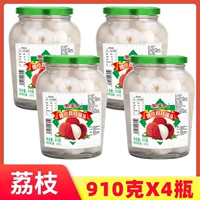 【Семейство фруктов】 910G Lychee x4 бутылка (большая часть, подходящая для коммерческого использования) a