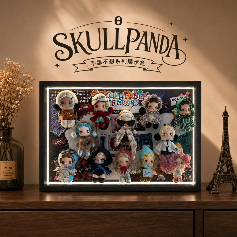 Sp Plush Doll Pendant Display Box Skullpanda Unwilling Unwilling Series Blind Box Storage Display Cabinet Sp Plush Doll Pendant Display Box Skullpanda Unwilling Unwilling Series Blind Box Storage Display Cabinet