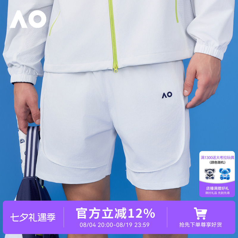 Ao Australian Sports Shorts Classic Color-Blocking Sun-Protective Breathable Shorts Men's Sports Summer Fitness Tennis Wear Five-Point Shorts Ao Australian Sports Shorts Classic Color-Blocking Sun-Protective Breathable Shorts Men's Sports Summer Fitness Tennis Wear Five-Point Shorts